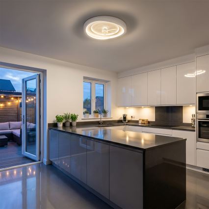 Brilagi - Dimbare LED-plafondventilator LED/80W/230V Ø 50 cm wit + afstandsbediening