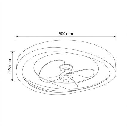 Brilagi - Dimbare LED-plafondventilator LED/80W/230V Ø 50 cm wit + afstandsbediening