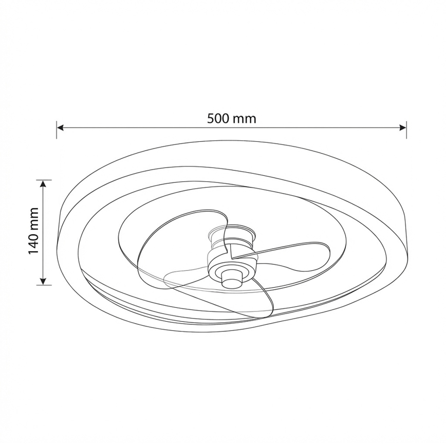 Brilagi - Dimbare LED-plafondventilator LED/80W/230V Ø 50 cm wit + afstandsbediening