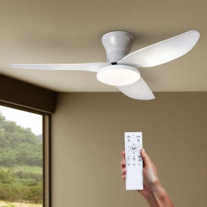 Brilagi - Dimbare LED-plafondventilator LED/30W/230V 3000-6500K wit + afstandsbediening
