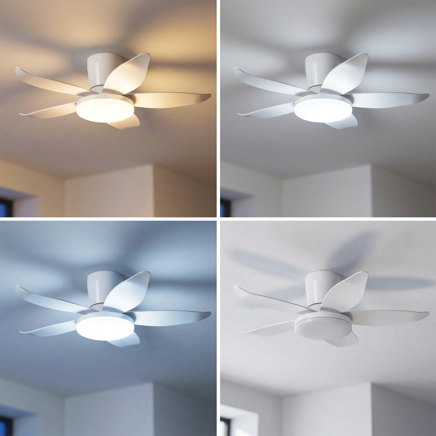Brilagi - LED-dimbare plafondventilator LED/32W/230V 3000-6500K Ø 95 cm wit + afstandsbediening