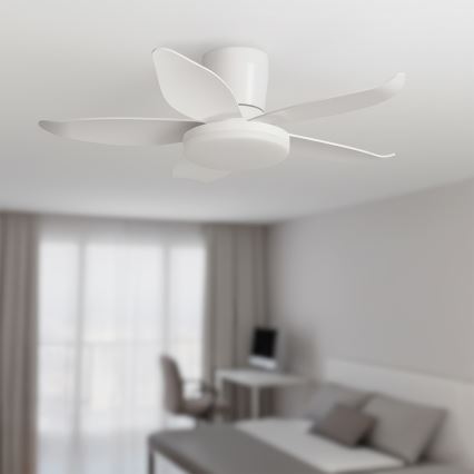 Brilagi - LED-dimbare plafondventilator LED/32W/230V 3000-6500K Ø 95 cm wit + afstandsbediening