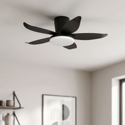 Brilagi - LED-dimbare plafondventilator LED/32W/230V Ø 95 cm zwart + afstandsbediening