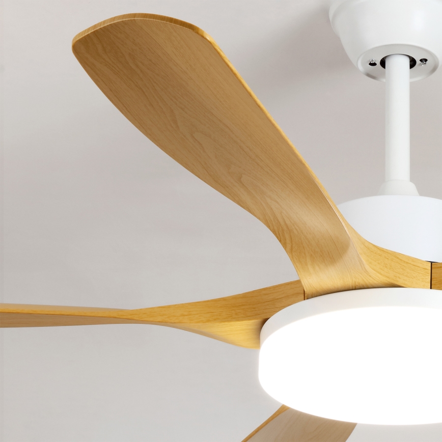 Brilagi - Dimbare LED-plafondventilator LED/34W/230V 132 cm wit/bruin + afstandsbediening
