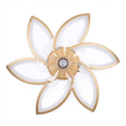 Brilagi - LED-dimbare plafondventilator LED/34W/230V Ø 78 cm goudkleurig + afstandsbediening
