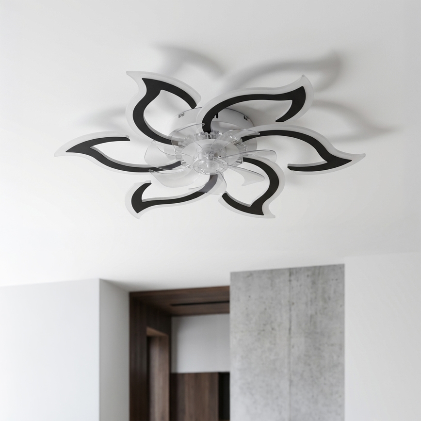 Brilagi - Dimbare LED-plafondventilator LED/34W/230V Ø 83 cm zwart + afstandsbediening