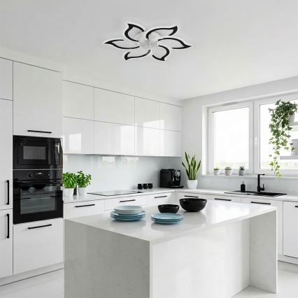Brilagi - Dimbare LED-plafondventilator LED/34W/230V Ø 83 cm zwart + afstandsbediening