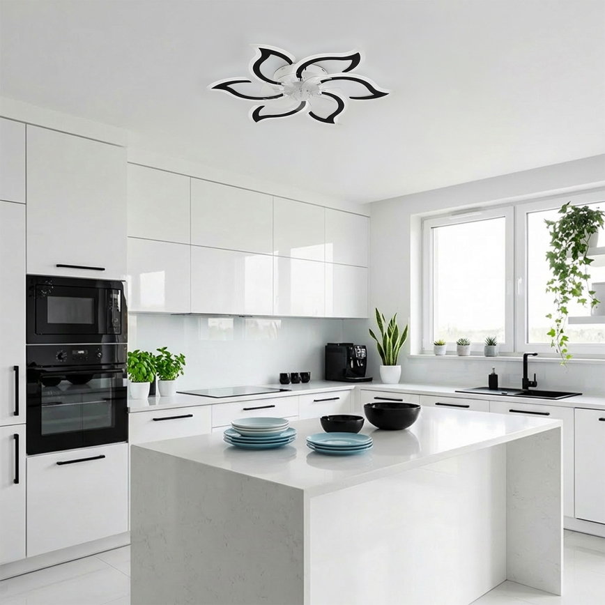 Brilagi - Dimbare LED-plafondventilator LED/34W/230V Ø 83 cm zwart + afstandsbediening