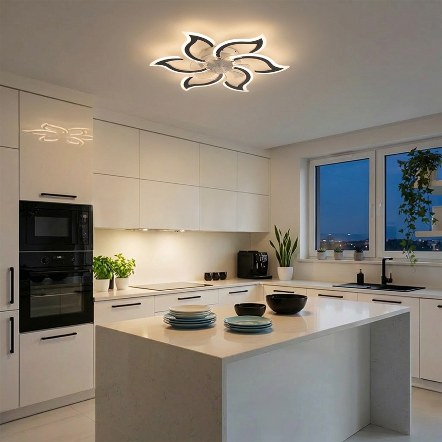 Brilagi - Dimbare LED-plafondventilator LED/34W/230V Ø 83 cm zwart + afstandsbediening