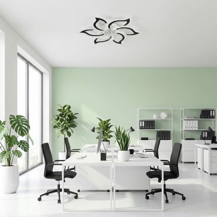 Brilagi - Dimbare LED-plafondventilator LED/34W/230V Ø 83 cm zwart + afstandsbediening