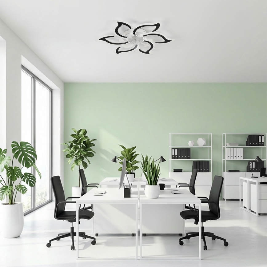 Brilagi - Dimbare LED-plafondventilator LED/34W/230V Ø 83 cm zwart + afstandsbediening