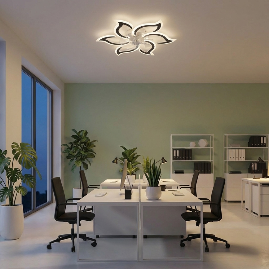 Brilagi - Dimbare LED-plafondventilator LED/34W/230V Ø 83 cm zwart + afstandsbediening
