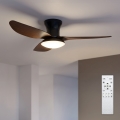 Brilagi - Dimbare LED-plafondventilator LED/38W/230V 3000-6500K Ø 100 cm zwart/bruin + afstandsbediening