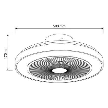 Brilagi - LED Dimbare plafondventilator LED/38W/230V 50 cm wit/bruin + afstandsbediening