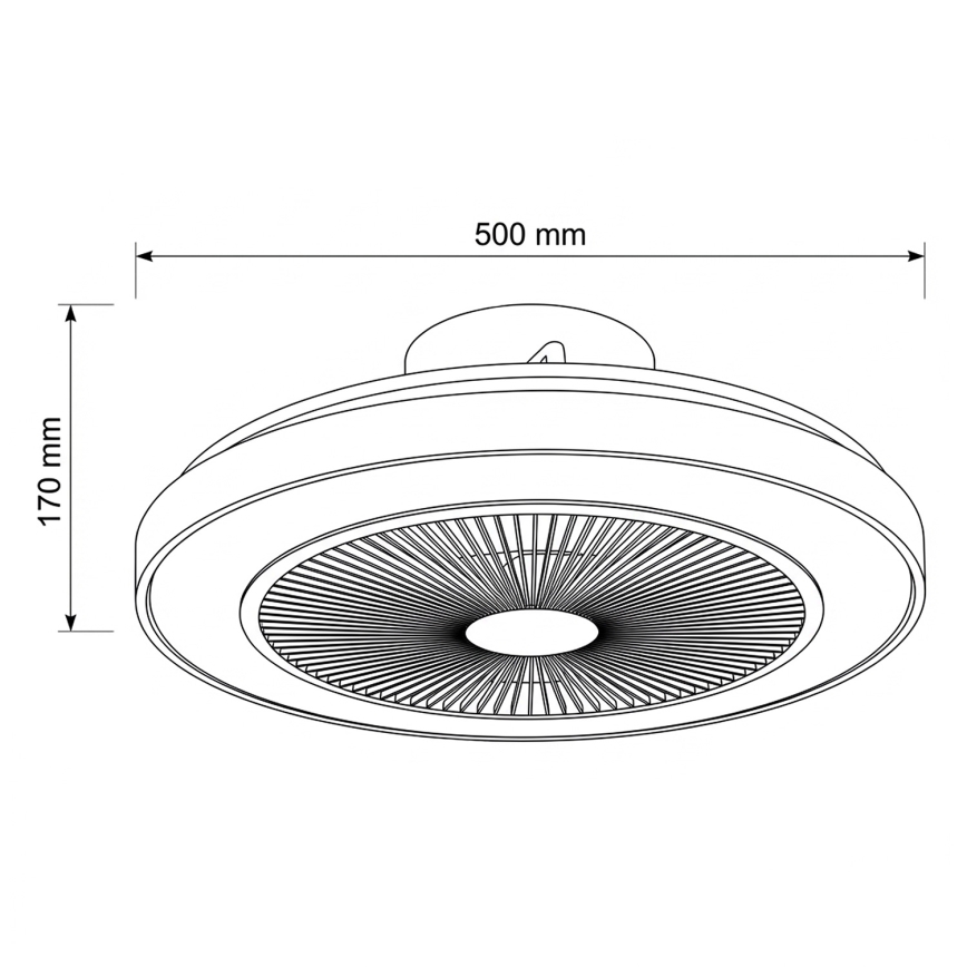 Brilagi - LED Dimbare plafondventilator LED/38W/230V 50 cm wit/bruin + afstandsbediening