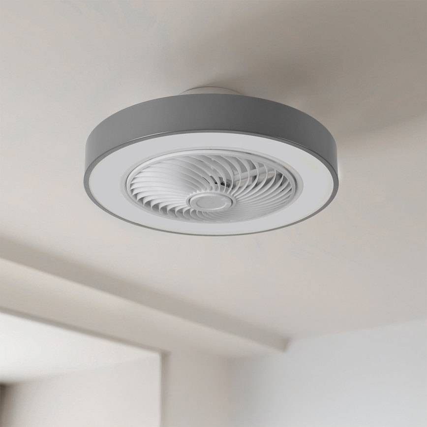 Brilagi - LED-dimbare plafondlamp met ventilator LED/38W/230V 3000-6500K 3000-6500K Ø 50 cm grijs + afstandsbediening