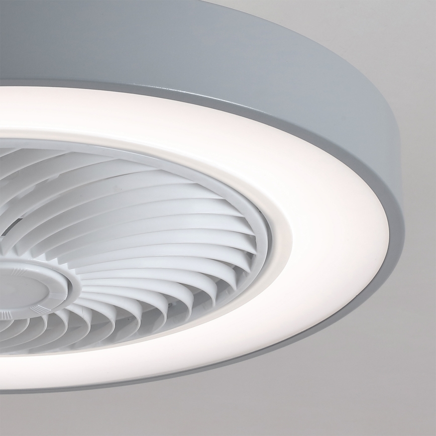 Brilagi - LED-dimbare plafondlamp met ventilator LED/38W/230V 3000-6500K 3000-6500K Ø 50 cm grijs + afstandsbediening