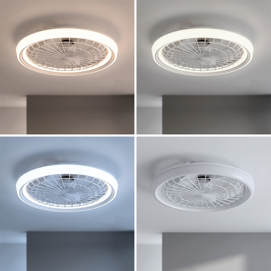 Brilagi - Dimbare LED-plafondventilator LED/40W/230V Ø 48 cm wit + afstandsbediening