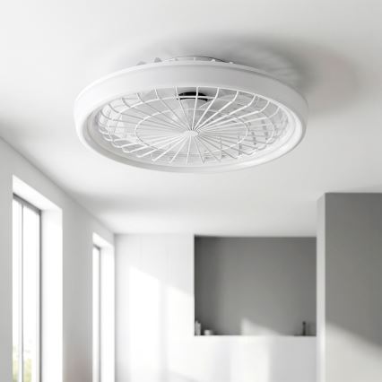 Brilagi - Dimbare LED-plafondventilator LED/40W/230V Ø 48 cm wit + afstandsbediening