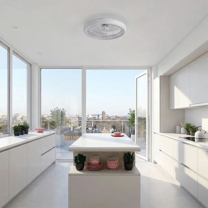 Brilagi - Dimbare LED-plafondventilator LED/40W/230V Ø 48 cm wit + afstandsbediening