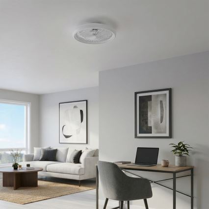 Brilagi - Dimbare LED-plafondventilator LED/40W/230V Ø 48 cm wit + afstandsbediening