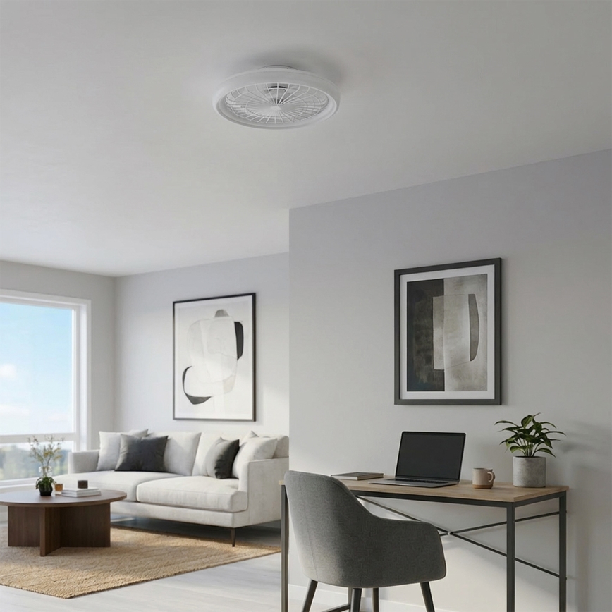 Brilagi - Dimbare LED-plafondventilator LED/40W/230V Ø 48 cm wit + afstandsbediening