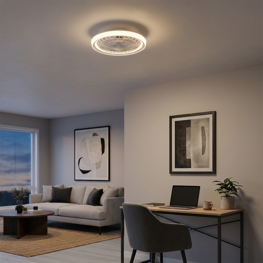 Brilagi - Dimbare LED-plafondventilator LED/40W/230V Ø 48 cm wit + afstandsbediening