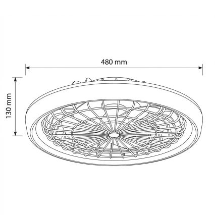 Brilagi - Dimbare LED-plafondventilator LED/40W/230V Ø 48 cm wit + afstandsbediening