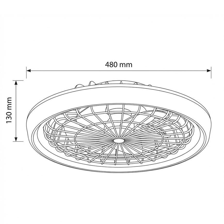Brilagi - Dimbare LED-plafondventilator LED/40W/230V Ø 48 cm wit + afstandsbediening