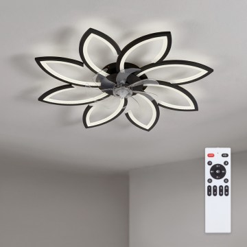 Brilagi - Dimbare LED-plafondventilator LED/43W/230V 3000–6500K Ø 90 cm zwart + afstandsbediening