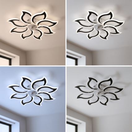 Brilagi - Dimbare LED-plafondventilator LED/44W/230V Ø 90 cm zwart + met afstandsbediening