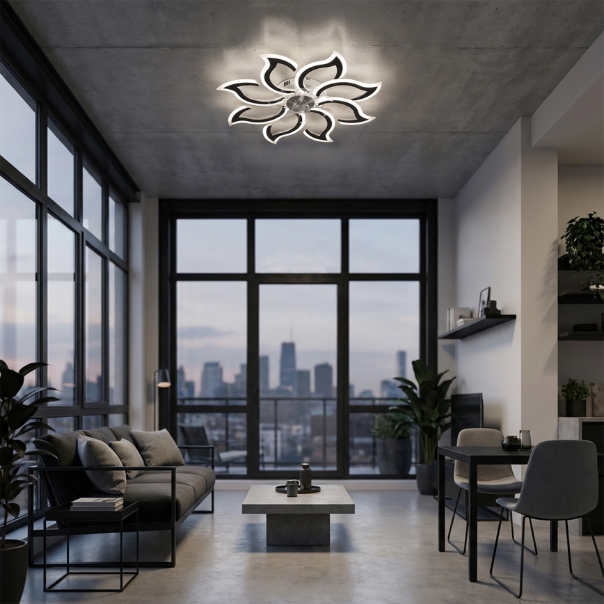 Brilagi - Dimbare LED-plafondventilator LED/44W/230V Ø 90 cm zwart + met afstandsbediening