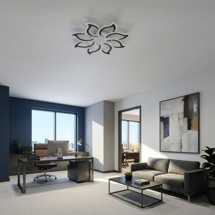 Brilagi - Dimbare LED-plafondventilator LED/44W/230V Ø 90 cm zwart + met afstandsbediening