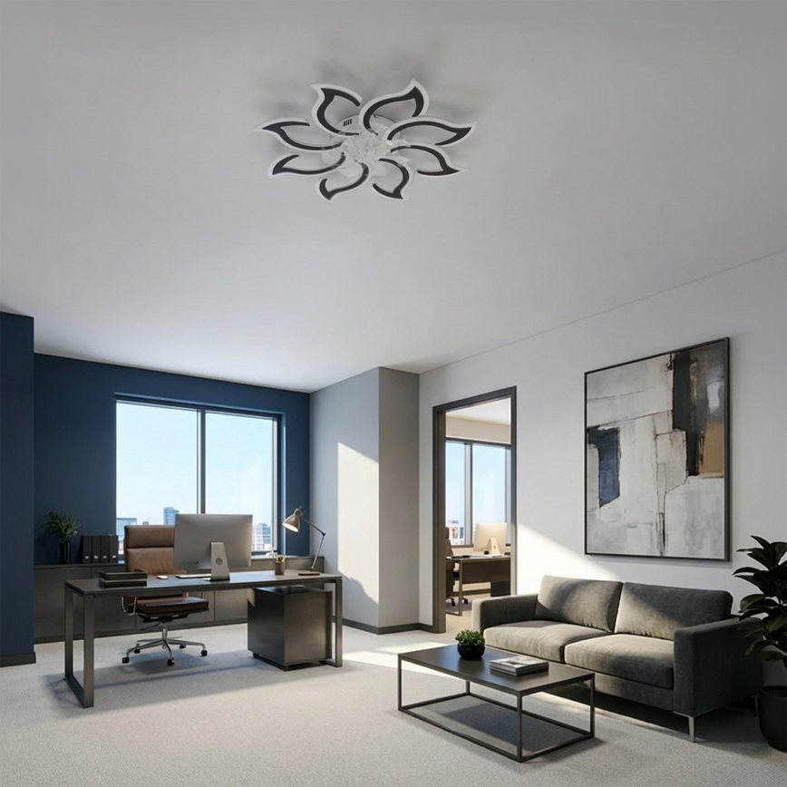 Brilagi - Dimbare LED-plafondventilator LED/44W/230V Ø 90 cm zwart + met afstandsbediening