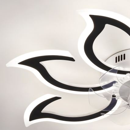 Brilagi - Dimbare LED-plafondventilator LED/44W/230V Ø 90 cm zwart + met afstandsbediening