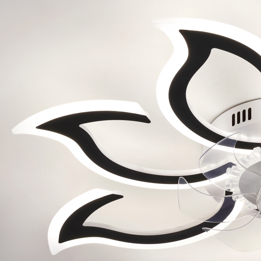 Brilagi - Dimbare LED-plafondventilator LED/44W/230V Ø 90 cm zwart + met afstandsbediening