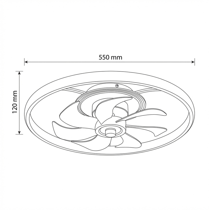 Brilagi - Dimbare LED-plafondventilator 66W/230V 3000-6500K Ø 55 cm wit/goud + afstandsbediening