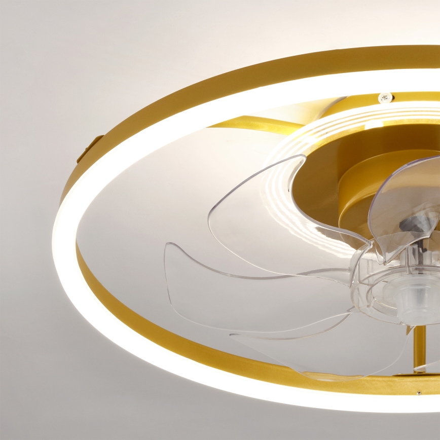 Brilagi - Dimbare LED-plafondventilator LED/66W/230V 55 cm wit/goud + afstandsbediening