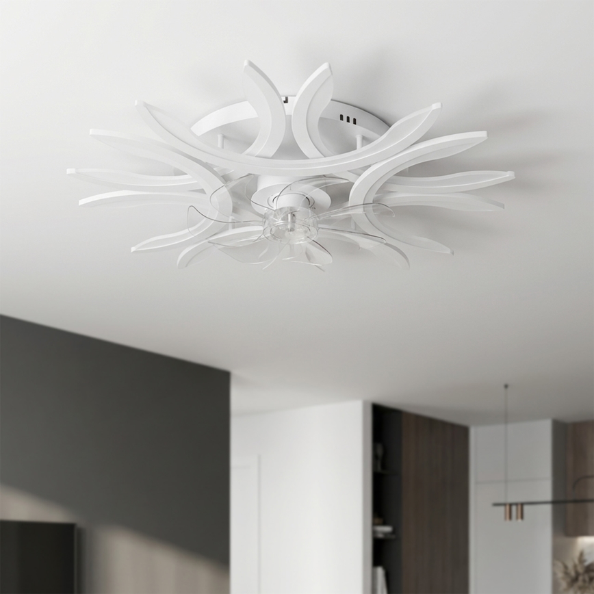 Brilagi - Dimbare LED-plafondventilator LED/70W/230V Ø 76 cm wit + afstandsbediening