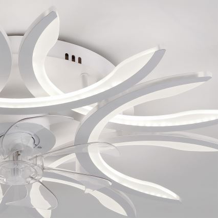 Brilagi - Dimbare LED-plafondventilator LED/70W/230V Ø 76 cm wit + afstandsbediening