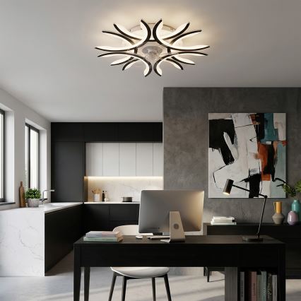 Brilagi - Dimbare LED-plafondventilator LED/70W/230V Ø 76 cm zwart + afstandsbediening
