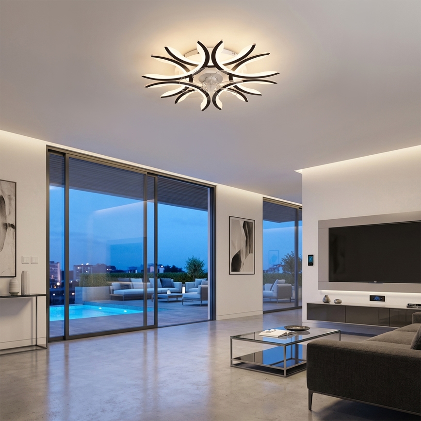 Brilagi - Dimbare LED-plafondventilator LED/70W/230V Ø 76 cm zwart + afstandsbediening