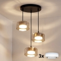Brilagi - Dimbare LED RGB+CCT hanglamp aan kabel AURA LUX 3xGX53/14W/230V 2700-6500K Wi-Fi Tuya zwart/goud