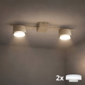 Brilagi - Dimbare LED RGB+CCT spot MONO 2xGX53/14W/230V 2700-6500K Wi-Fi Tuya beige