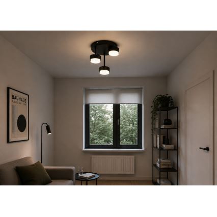 Brilagi - LED RGB+CCT dimbare opbouwplafondlamp MONO 3xGX53/14W/230V 2700-6500K Wi-Fi Tuya zwart