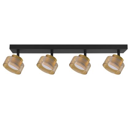 Brilagi - LED RGB+CCT Dimbare spot AURA LUX 4xGX53/14W/230V 2700-6500K Wi-Fi Tuya zwart/goud