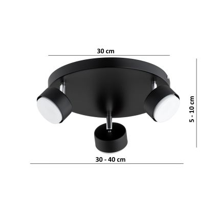 Brilagi - LED RGB+CCT dimbare spot MONO 3xGX53/14W/230V 2700-6500K Wi-Fi Tuya zwart