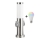 Brilagi - Dimbare LED RGBW buitenlamp met 2 stopcontacten 1xE27/9W/230V 2700-6500K IP44 40 cm mat chroom