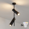 Brilagi - dimbare LED RGBW hanglamp BRANCH 2xGU10/6,5W/230V 2700-6500K zwart