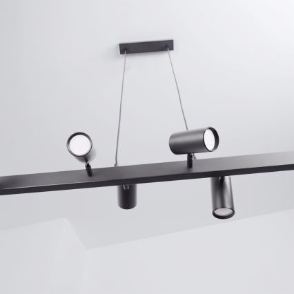Brilagi - LED RGBW dimbare hanglamp aan kabel SELE 6xGU10/6,5W/230V 2700-6500K zwart + afstandsbediening